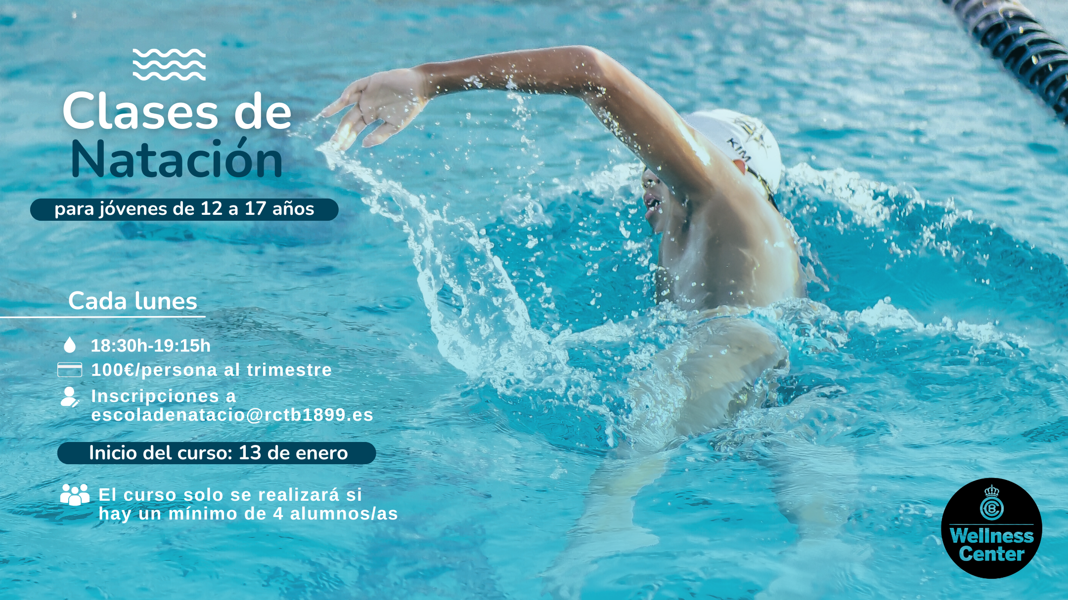 Clases de natación para jóvenes