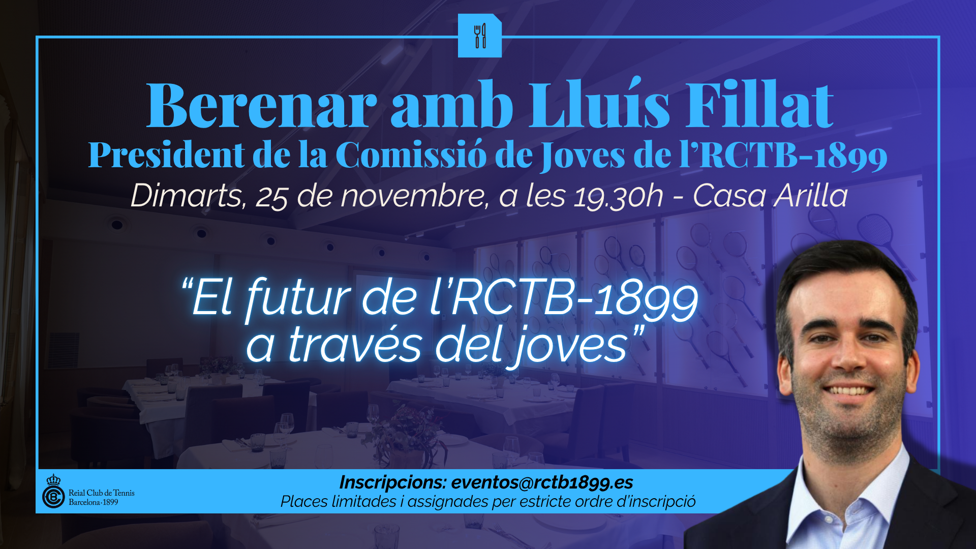 Berenar amb Lluis Fillat, President Comissió de Joves del Club