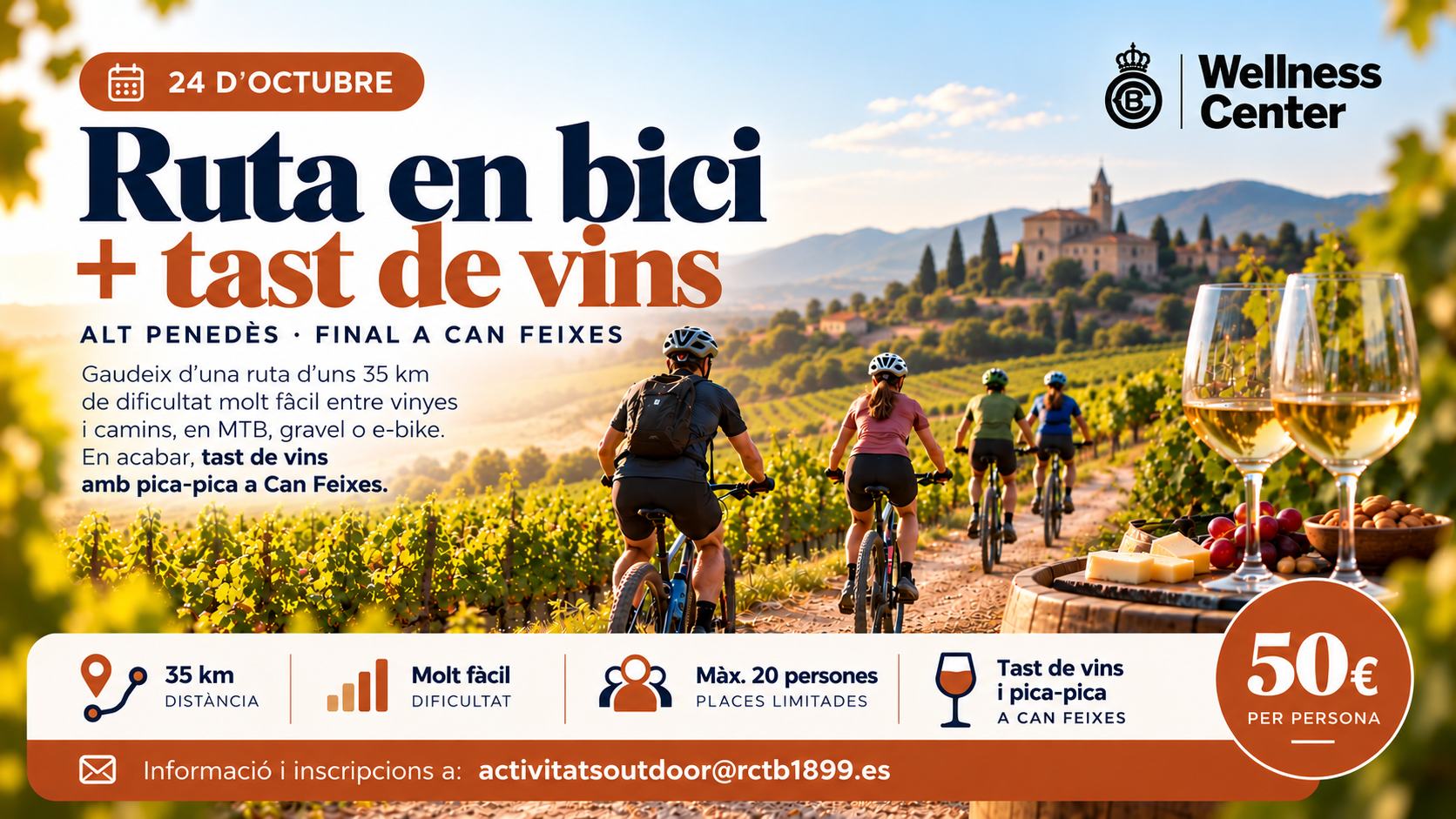 Ruta en bici i tast de vins