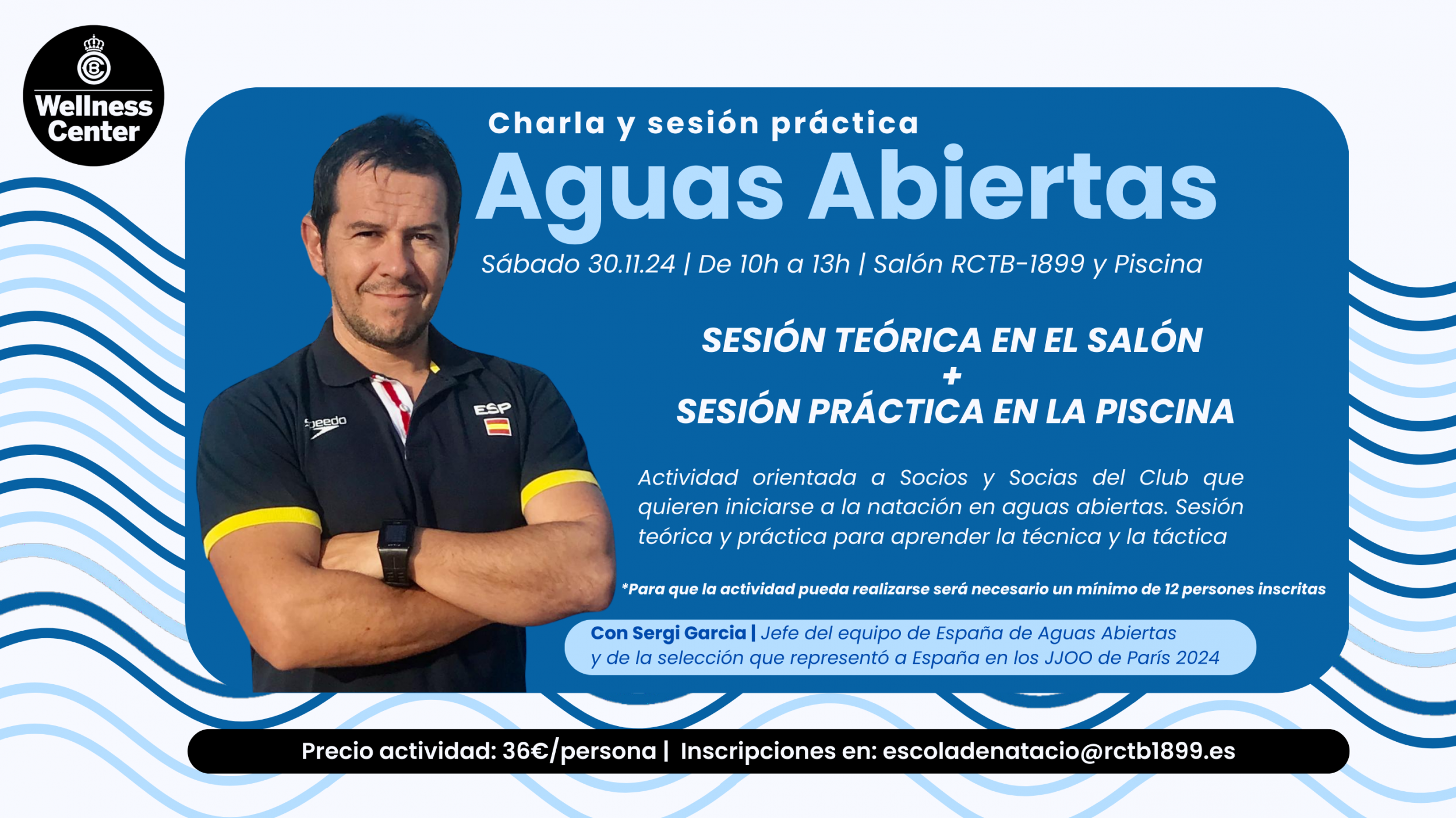 ¡Ven a la sesión de Aguas Abiertas con el jefe del equipo Olímpico!