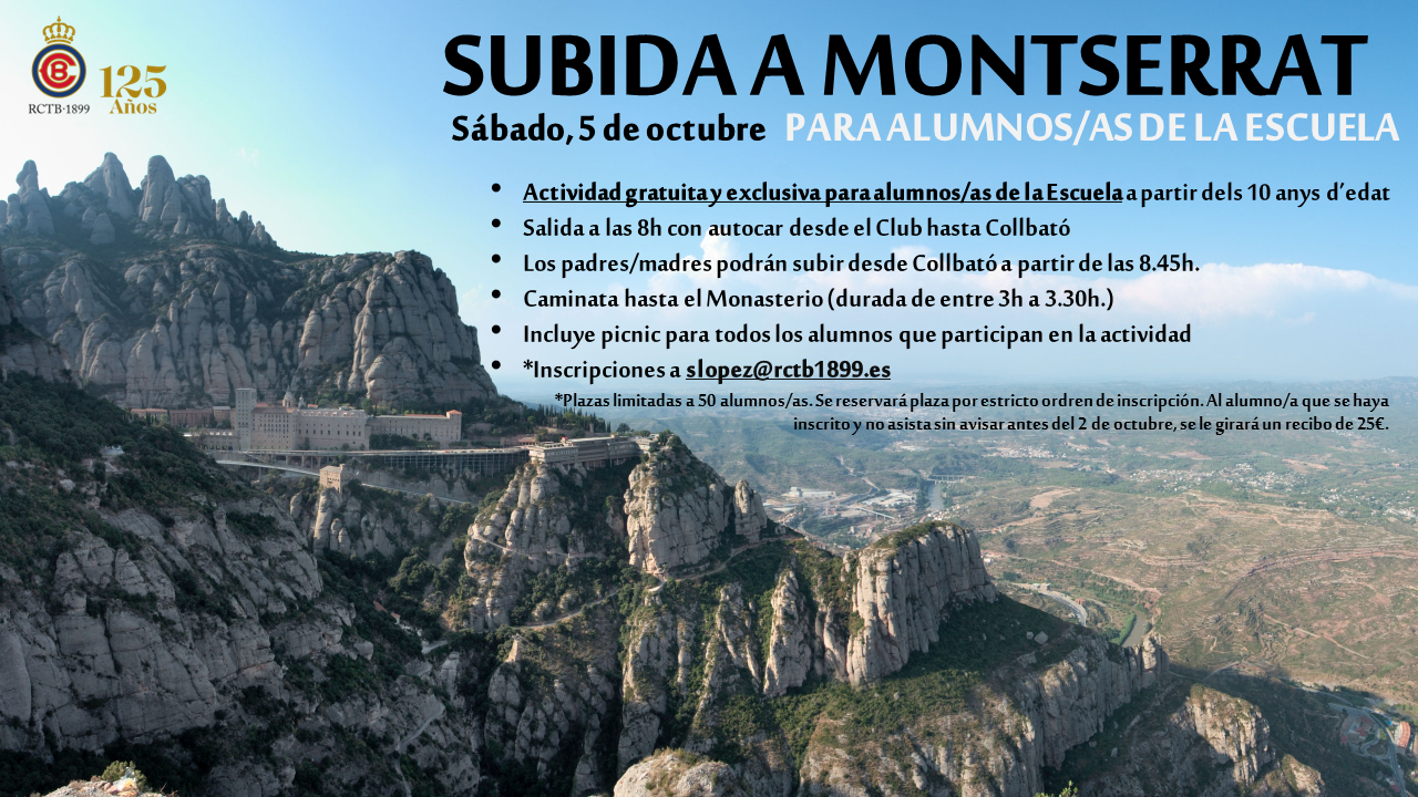 Subida a Montserrat organizada para los alumnos de la Escuela