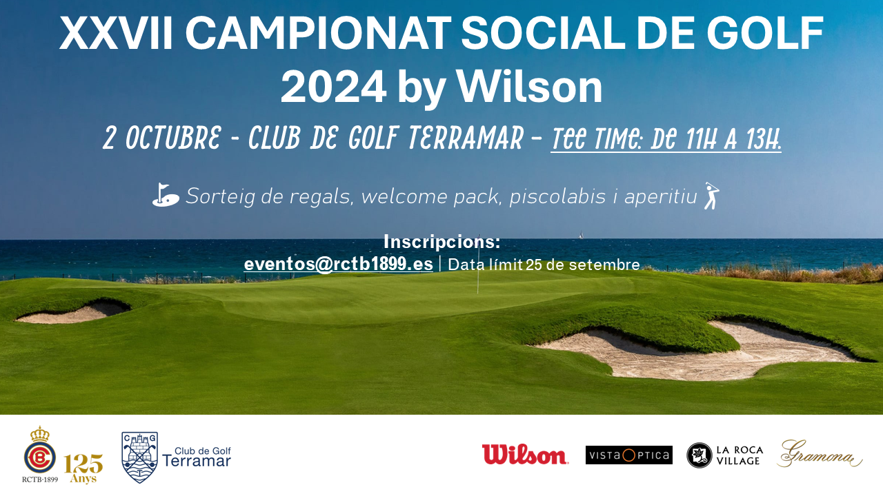 Participa a la edició XXVII del Campionat Social de Golf by Wilson