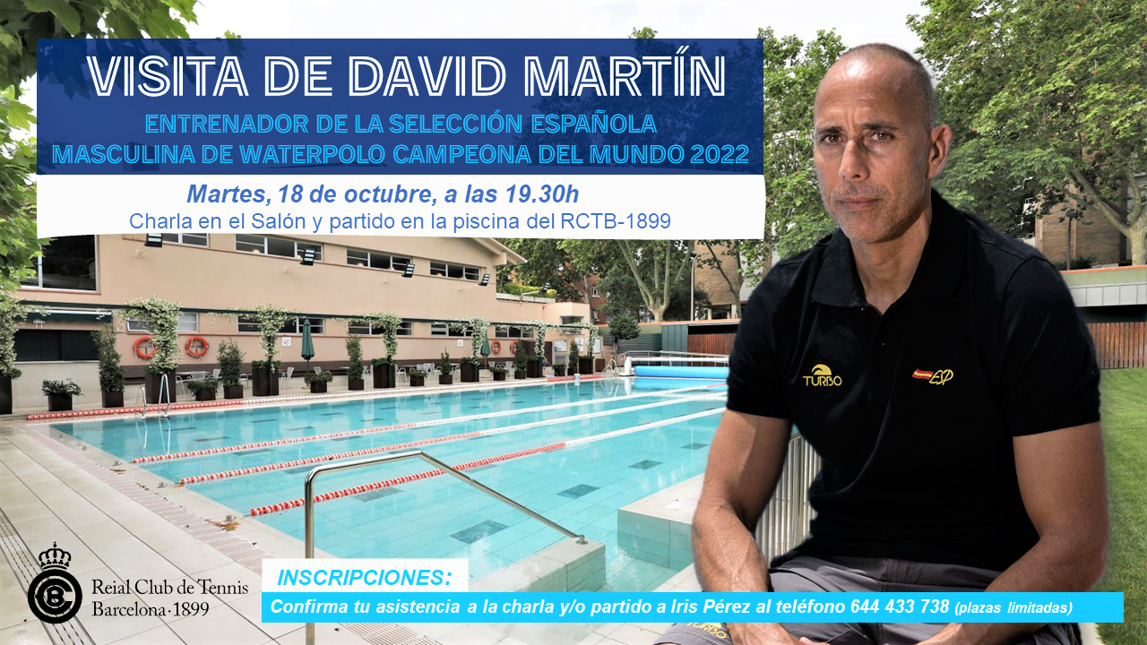  No te pierdas la charla y el partido con David Martín, seleccionador español de waterpolo campeón del mundo de 2022