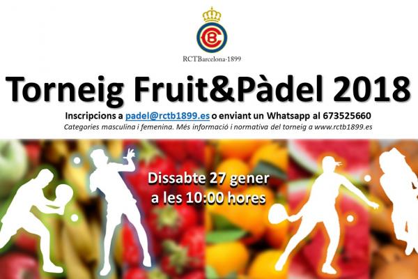 Participa en el Torneo Fruit&Pádel 2018