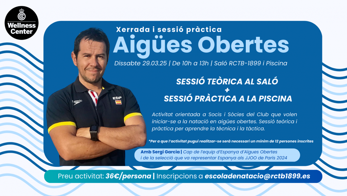 Xerrada i sessió pràctica d'Aigües Obertes amb Sergi Garcia, "Team Leader" de la selecció Espanyola als Jocs Olímpics de París