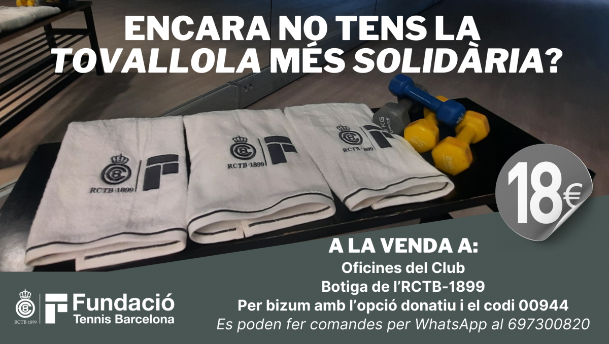 Encara no tens la tovallola més solidària de l’RCTB-1899?