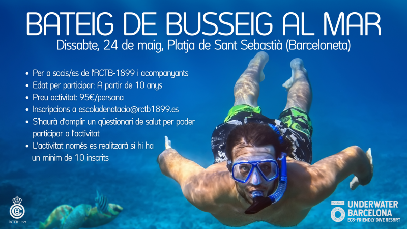 Bateig de busseig al mar (Barceloneta)