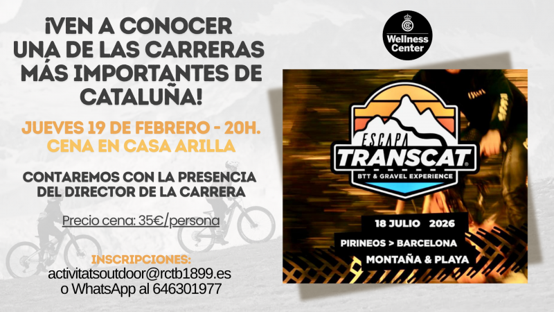 Ven a cenar y a conocer la carrera de BTT Trans Cataluña