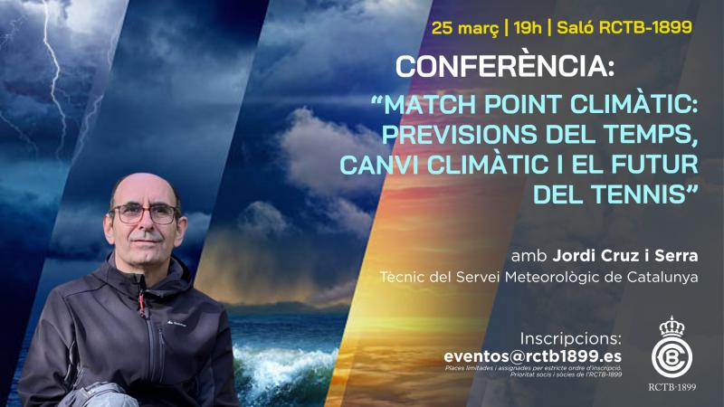 Cicle de conferències: Match point climàtic: Previsions del temps, canvi climàtic i el futur del tennis