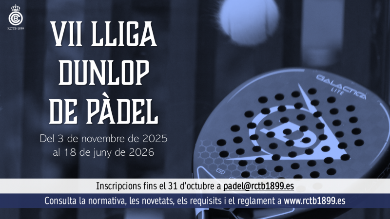 S'obren les inscripcions per participar a la VII Lliga de Pàdel Dunlop