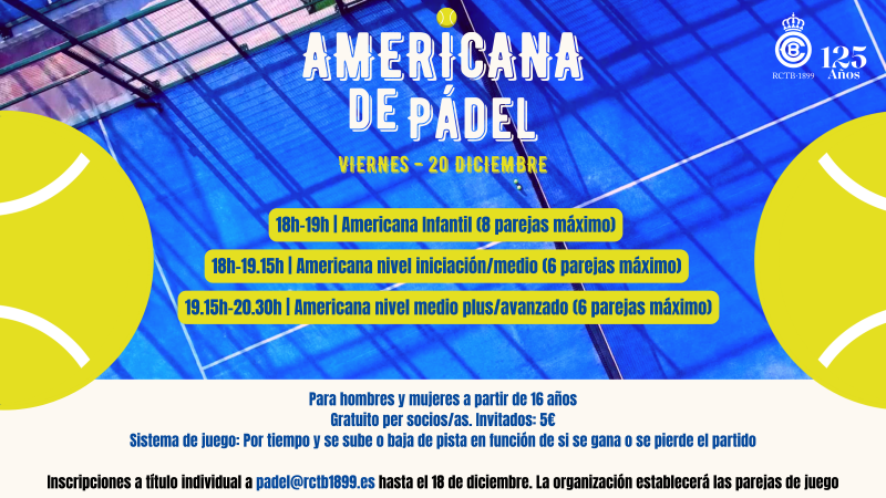 Participa en la Americana de Pádel