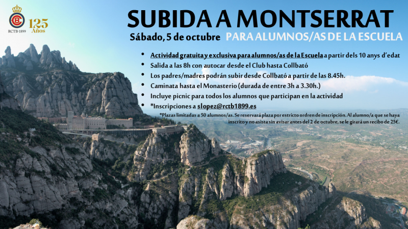 Subida a Montserrat organizada para los alumnos de la Escuela