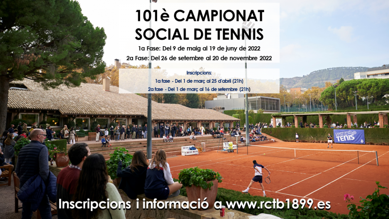 Inscriu-te i participa en el Campionat Social de Tennis del Club!
